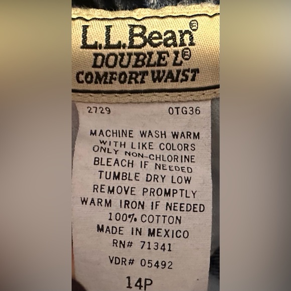 L. L. Bean jeans size 14P 14 petite - Picture 8 of 8